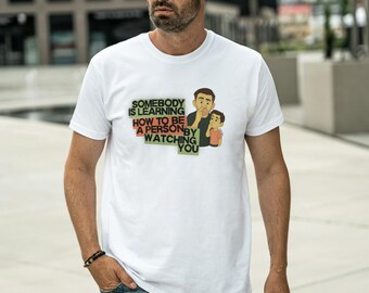 Personalized Men's T-Shirt - Role Model Cartoon Illustration