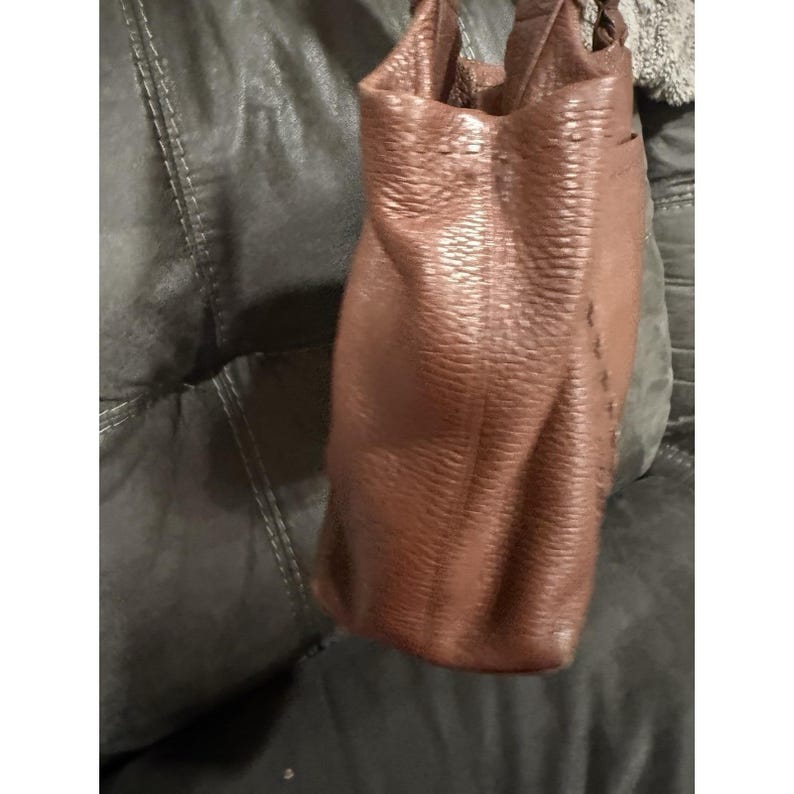 Brighton Soft Brown Leather Tote Purse – Braided Detail, Magnetic Snap Closure image 6