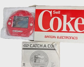 Vintage Bandai Collectible Rare Catch a Coke handheld game retro Coca-Cola watch