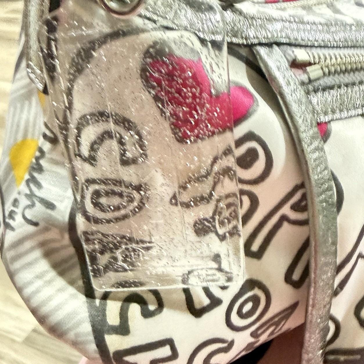 Coach Poppy Hearts Glitter Hobo Shoulder Purse Bag - Etsy