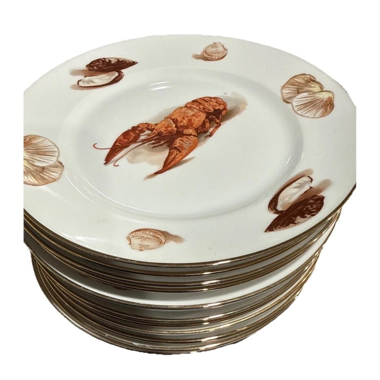 Vintage Porcelain Lobster Plates - Etsy display picture 1