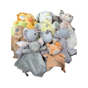 vtg Baby Bear Lovey Snuggie deken deken bundel Fox Bunny Lion Koala Puppy afbeelding 1