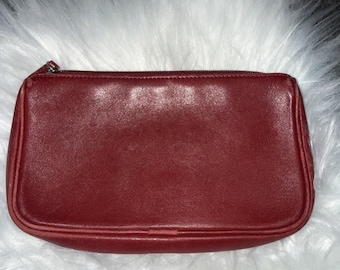 Vintage Coach Pebbled Leather Double Corner Zip Wristlet