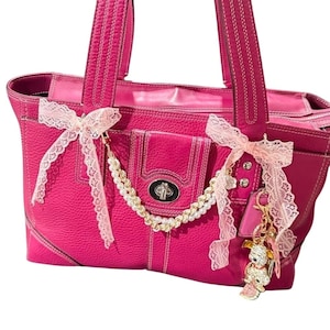 Coach Pink Hampton Bag - Etsy