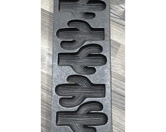 Vintage Lodge gietijzeren cactuspan, gekruid