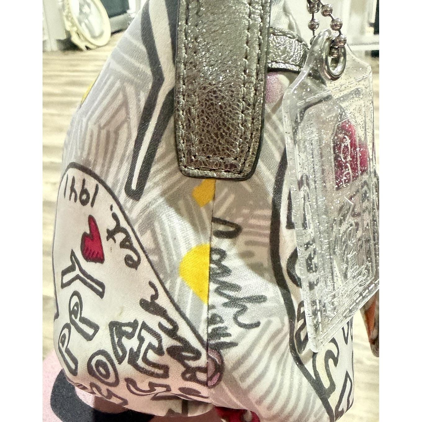 Coach Poppy Hearts Glitter Hobo Shoulder Purse Bag - Etsy