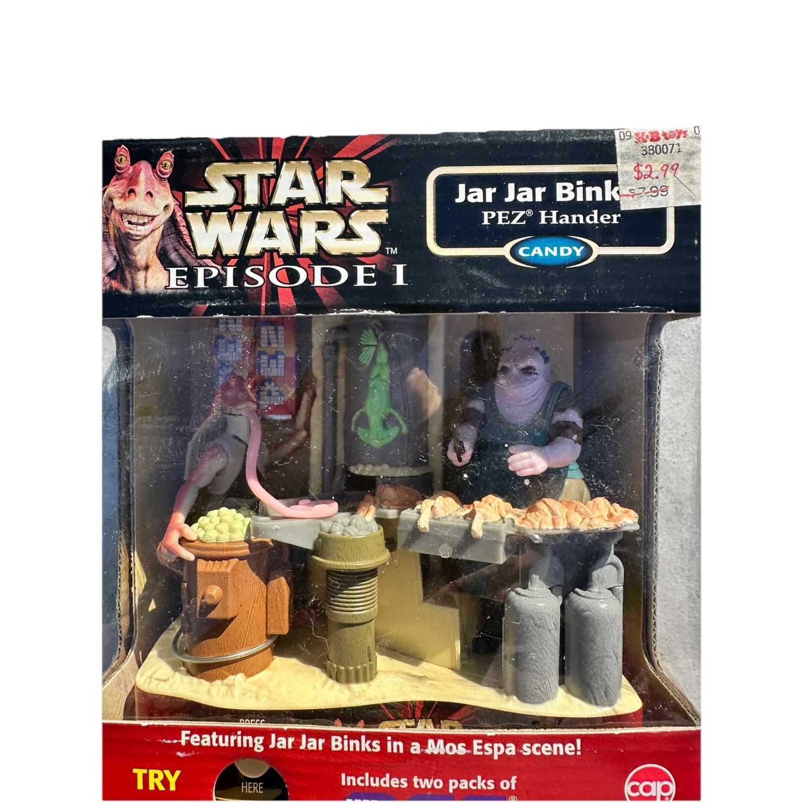 Star Wars Episode I Jar Jar Binks PEZ Hander 1999 #4645 NRFB 