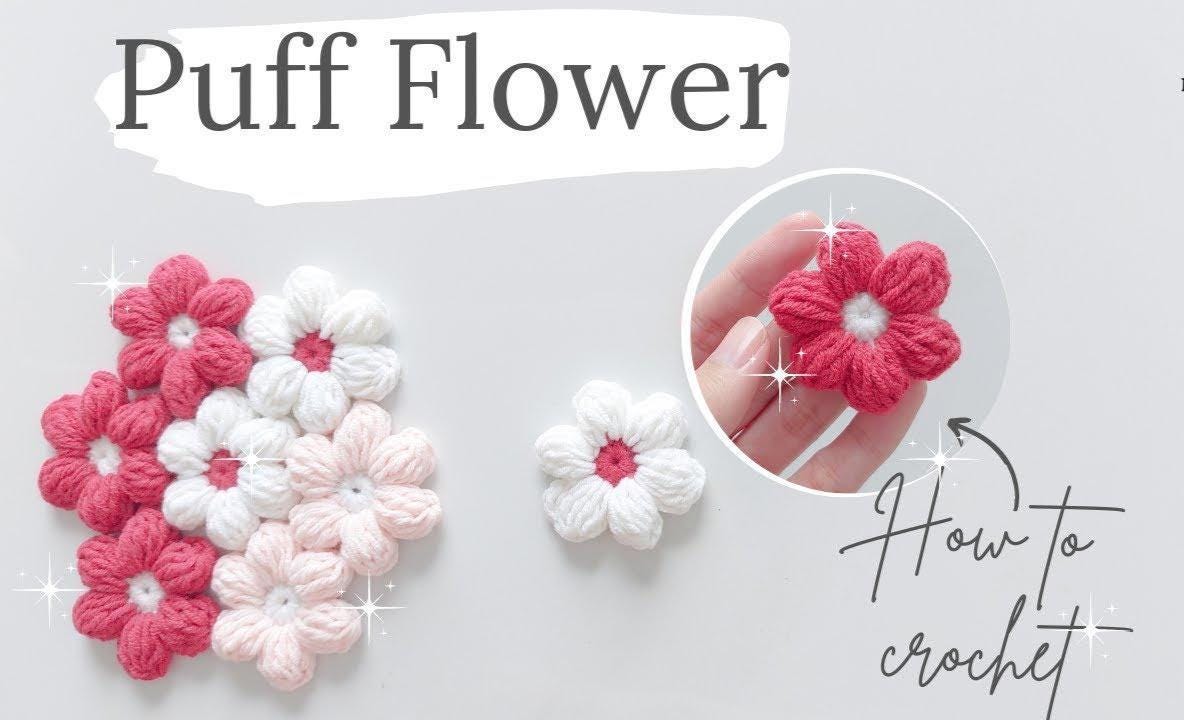 Puff Stitch Flower Crochet