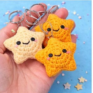 Patrón de ganchillo para amigurumi de estrella de peluche / Diseño de juguete de ganchillo apto para principiantes