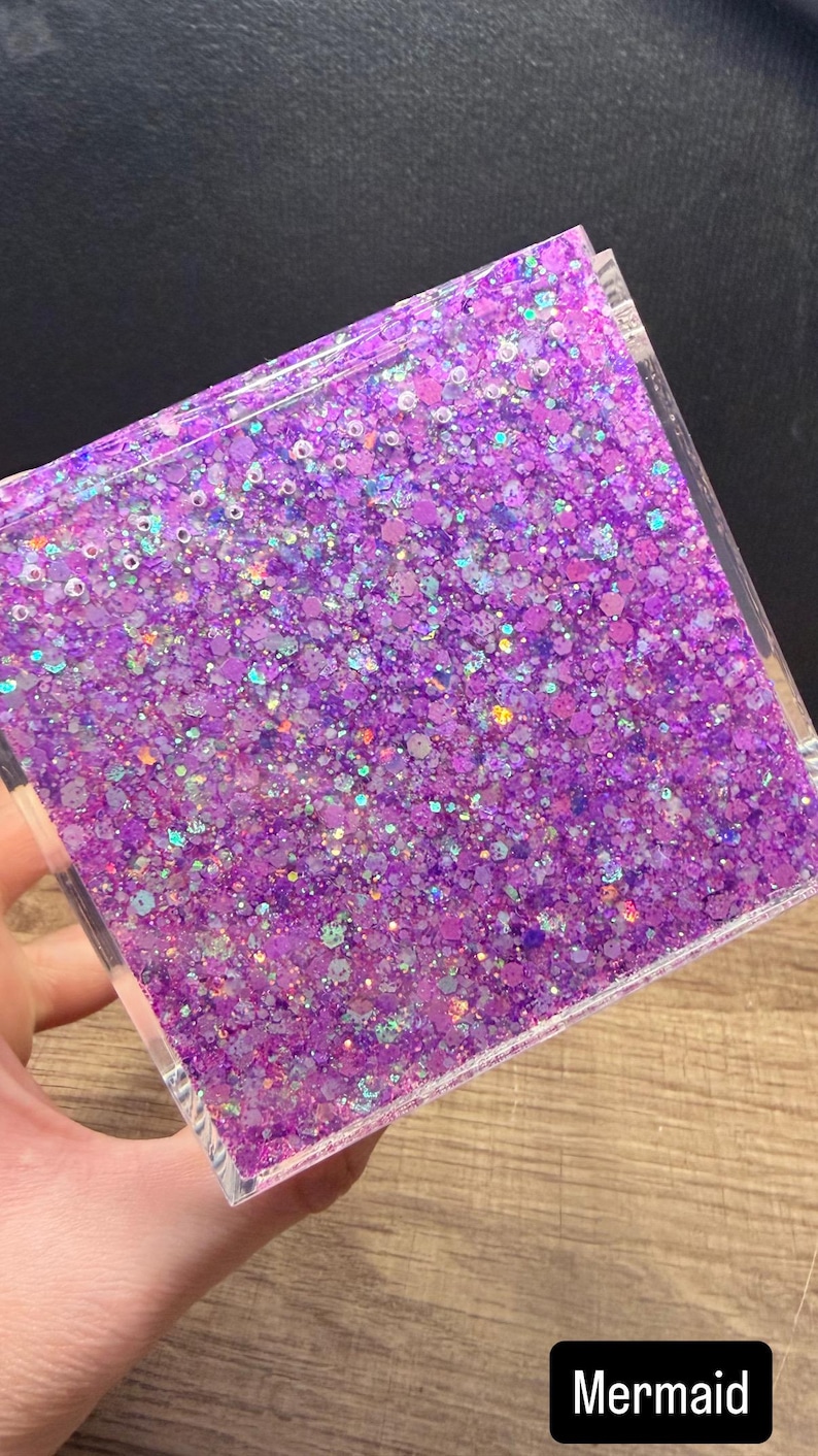 3" Glitter Cube Enclosure Mermaid