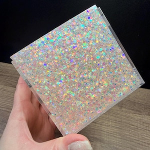 3" Glitter Cube Enclosure Princess Peach