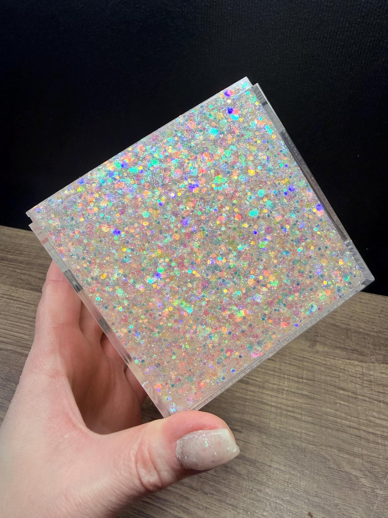 3" Glitter Cube Enclosure Princess Peach