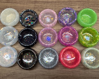 Mini 1.5" Glitter Resin Water or Food Bowl
