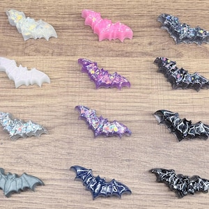 Glitter Bat Magnetic Jumping Spider Ledge Decor 1 3/4”