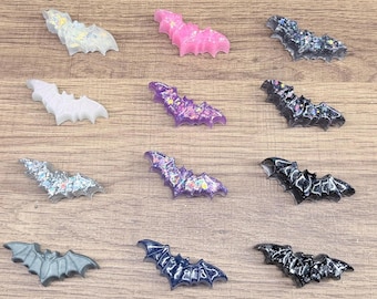 Glitter Bat Magnetic Jumping Spider Ledge Decor 1 3/4”