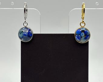 Aros de lapislázuli en oro o plata