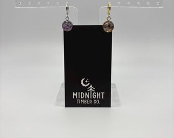 Pendientes de amatista en oro o plata.