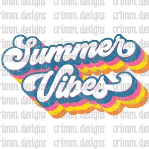 Retro Summer Vibes Sublimation Design Download