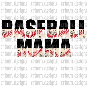 Baseball Mama Sublimation Design Download