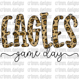 Leopard Eagles Game Day Sublimation Design Download