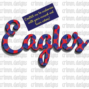 Polka Dot Eagles Sublimation Design Download