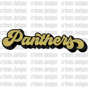 Retro Panthers Sublimation Design Download