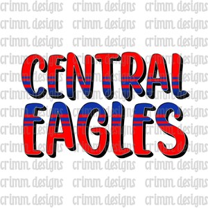 Central Eagles Mascot Sublimation Design Download