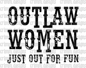 Outlaw Women Sublimation Design Download