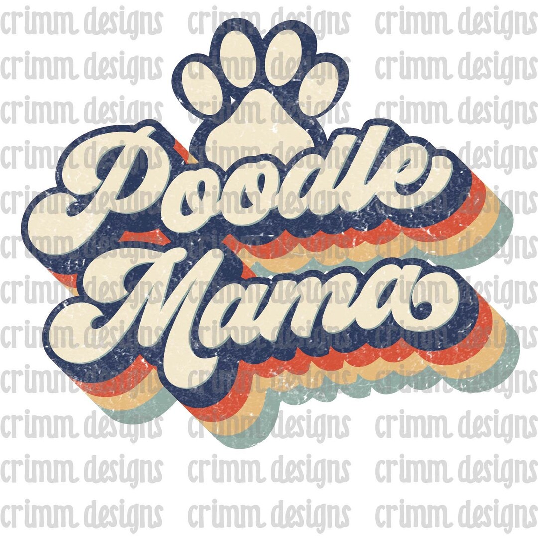 Retro Dog Mom Poodle Mama Sublimation Design Download - Etsy