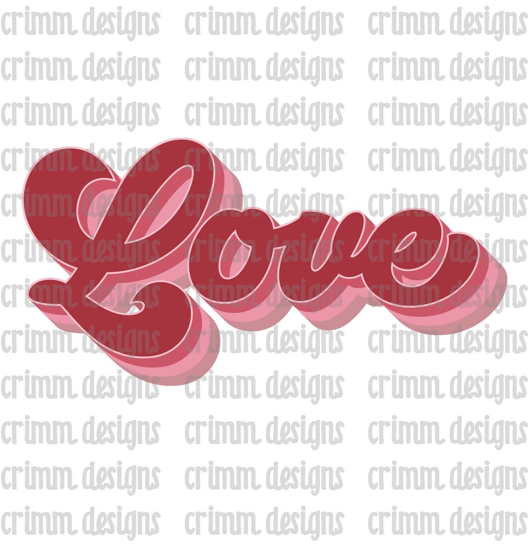 Retro Love Sublimation Design Digital Download - Etsy