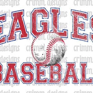 Retro Eagles Baseball Mom Sublimation Design Download