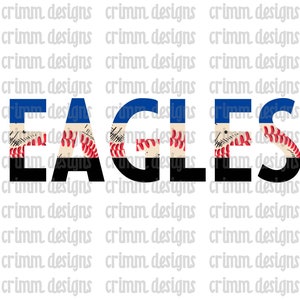 Baseball Eagles Sublimation Design Download