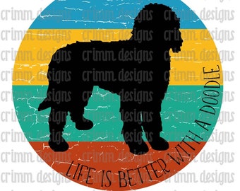 Life is Better with a Doodle Sublimation Design Download