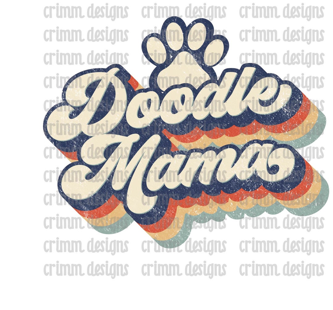 Retro Dog Mom Doodle Mama Sublimation Design Download - Etsy