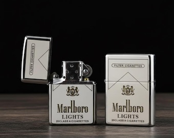 Encendedor de metal de petróleo, encendedor vintage, encendedor clásico, accesorio para fumadores, encendedor recargable, estilo retro