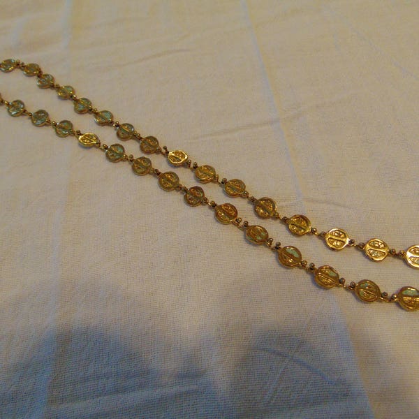 vintage anne dick gold necklace handcrafted