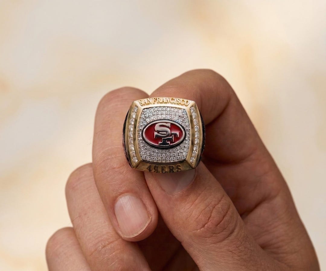Metal 49er Rings San Francisco 49ers Custom Moissanite Ring, Hip Hop Rapper Style - Etsy