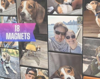 18 Personalized Photo Magnet – 2.5 Inch Square Custom Picture Fridge Magnet, Unique Holiday Idea