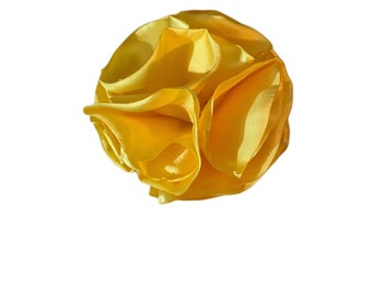 Yellow Corsage - Flower Pin - Magnetic Flower Pin - Sigma Gamma Rho Licensed Vendor - Satin Flower
