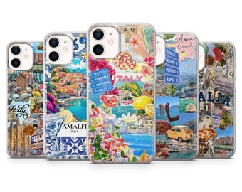 Italy Phone Case Amalfi Coast Summer Cover for iPhone 17 Pro, 16, 15, 13 Samsung S25, S24, S23, A57, A17, Pixel 10, 10A