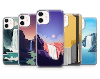 Waterfall Phone Case Nature Landscape Cover for iPhone 17Pro, 16, 15, 14, 13, Samsung S25, S24, S23, A56, A15 Pixel 10Pro 9A, 8A, 8Pro, 7A