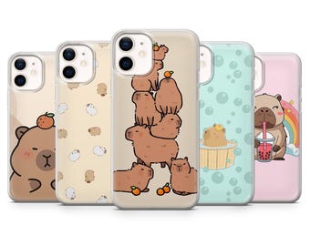 Capybara Phone Case Cute Animal Cover for iPhone 17Pro, 16, 15, 14, 13, Samsung S25, S24, S23, A56, A15, Pixel 10Pro, 9A, 8A, 8Pro, 7A