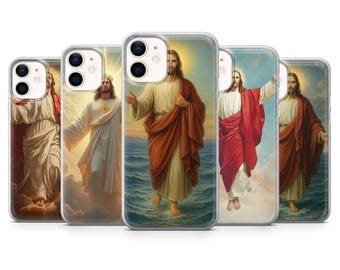 Jesus Christ Phone Case Christian Faith Cover for iPhone 17Pro, 16, 15, 14, 13 Samsung S25, S24, S23, A56, A15, Pixel 10Pro 9A, 8A, 8Pro, 7A