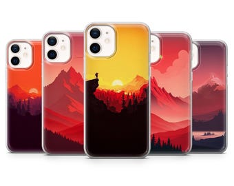 Funda para teléfono con paisaje natural y atardecer en la montaña para iPhone 17Pro 16, 15, 14 y 13, Samsung S25, S24, S23, A56, A15, Pixel 10Pro 9A, 8A, 8Pro 7A