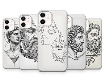 Greek Statue Phone Case Classic Minimalist Cover for iPhone 17Pro 16, 15, 14, 13 Samsung S25, S24, S23, A56, A15 Pixel 10Pro 9A, 8A, 8Pro 7A
