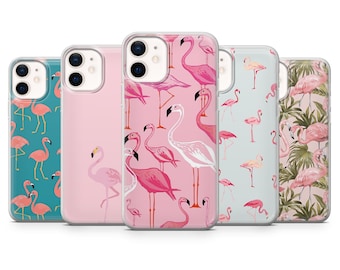 Flamingo Phone Case Tropical Summer Cover for iPhone 17Pro, 16, 15, 14, 13, Samsung S25, S24, S23, A56, A15, Pixel 10Pro, 9A, 8A, 8Pro, 7A