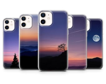 Funda para teléfono Twilight con paisaje al anochecer para iPhone 17Pro, 16, 15, 14, 13, Samsung S25, S24, S23, A56, A15, Pixel 10Pro, 9A, 8A, 8Pro, 7A