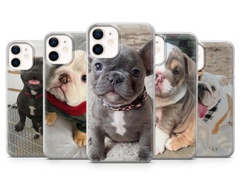 French Bulldog Phone Case Puppy Cute Dog Cover for iPhone 17Pro, 16, 15, 14, 13, Samsung S25 S24, S23, A56, A15, Pixel 10Pro 9A 8A, 8Pro, 7A