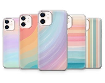 Pastel Phone Case Gradient Minimalist Cover for iPhone 17Pro, 16, 15, 14, 13, Samsung S25, S24, S23, A56, A15 Pixel 10Pro 9A, 8A, 8Pro, 7A