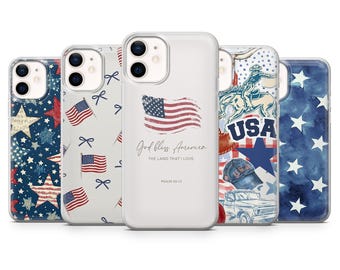 Patriot Phone Case 4th of July America Cover for iPhone 17 Pro, 16, 15, 13 Samsung S25, S24, S23, A57, A17, Pixel 10, 10A